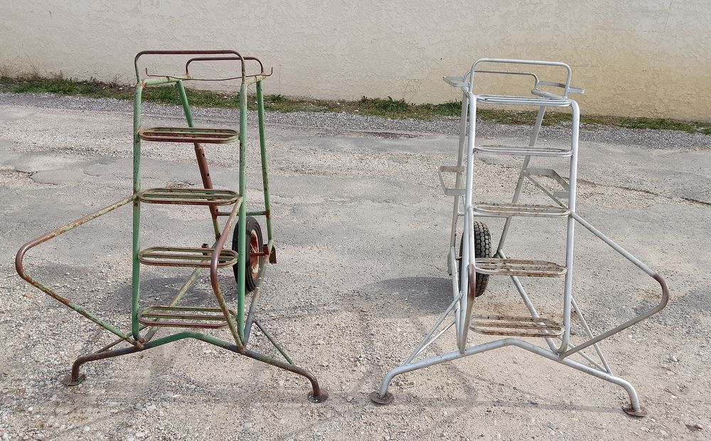 Brouette &eacute;chelle escabeau sur roue recolte Bricolage