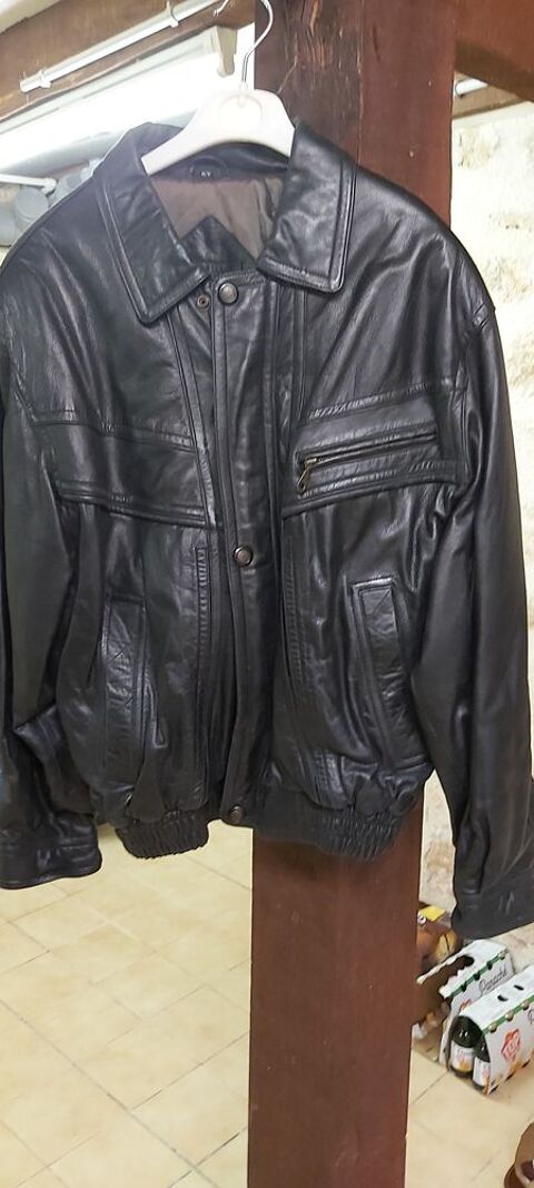 Blouson Cuir Noir 40 Penne-d'Agenais (47)
