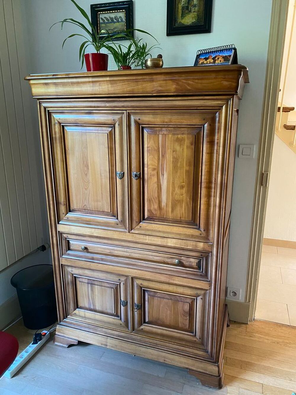 Meuble T&eacute;l&eacute; Haut / Bureau Louis Philippe en merisier massif Meubles
