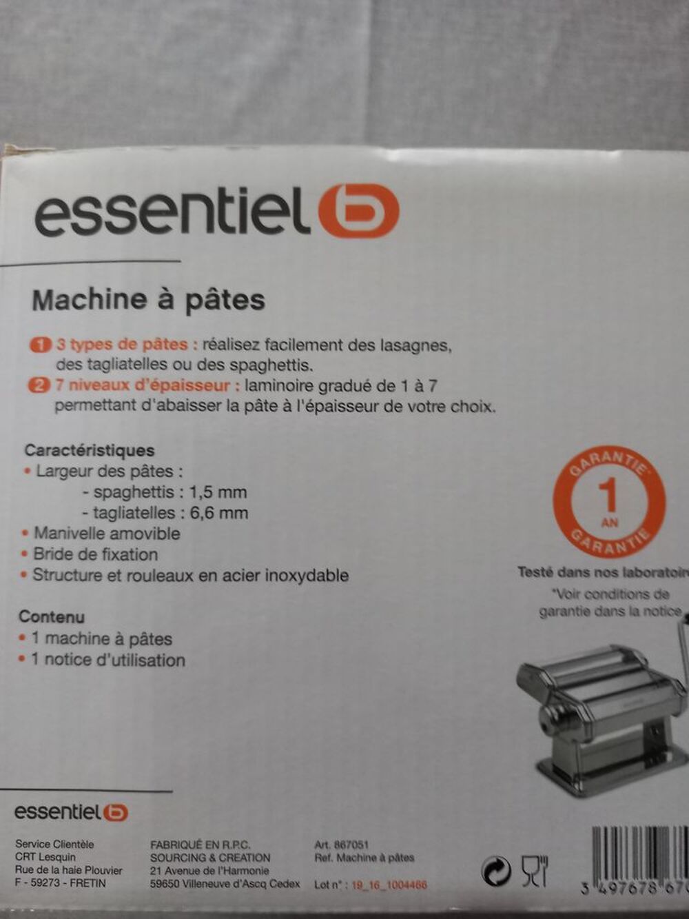 Machine &agrave; p&acirc;tes Cuisine