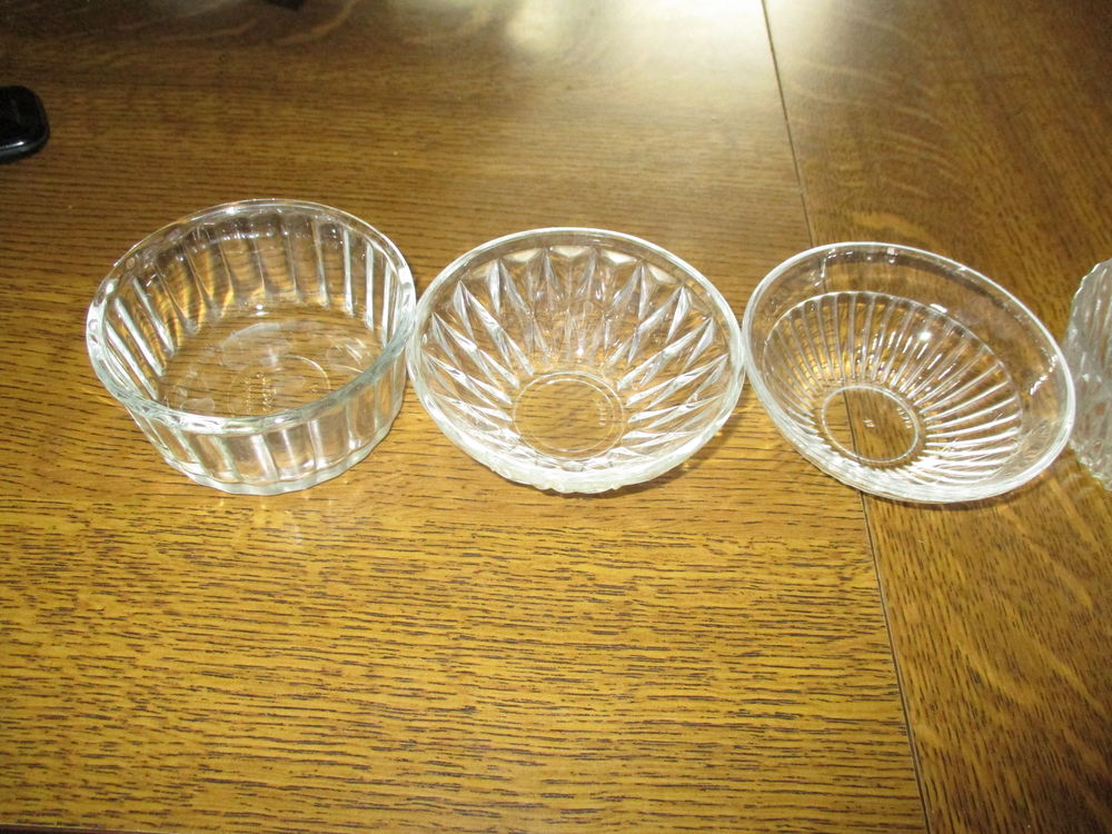 lot de 5 coupelles en verre vintage Décoration