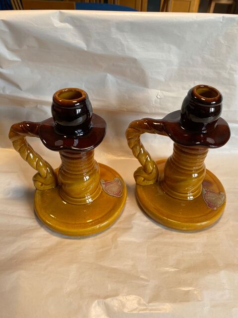 Paire de bougeoirs vallauris 25 Courdimanche (95)