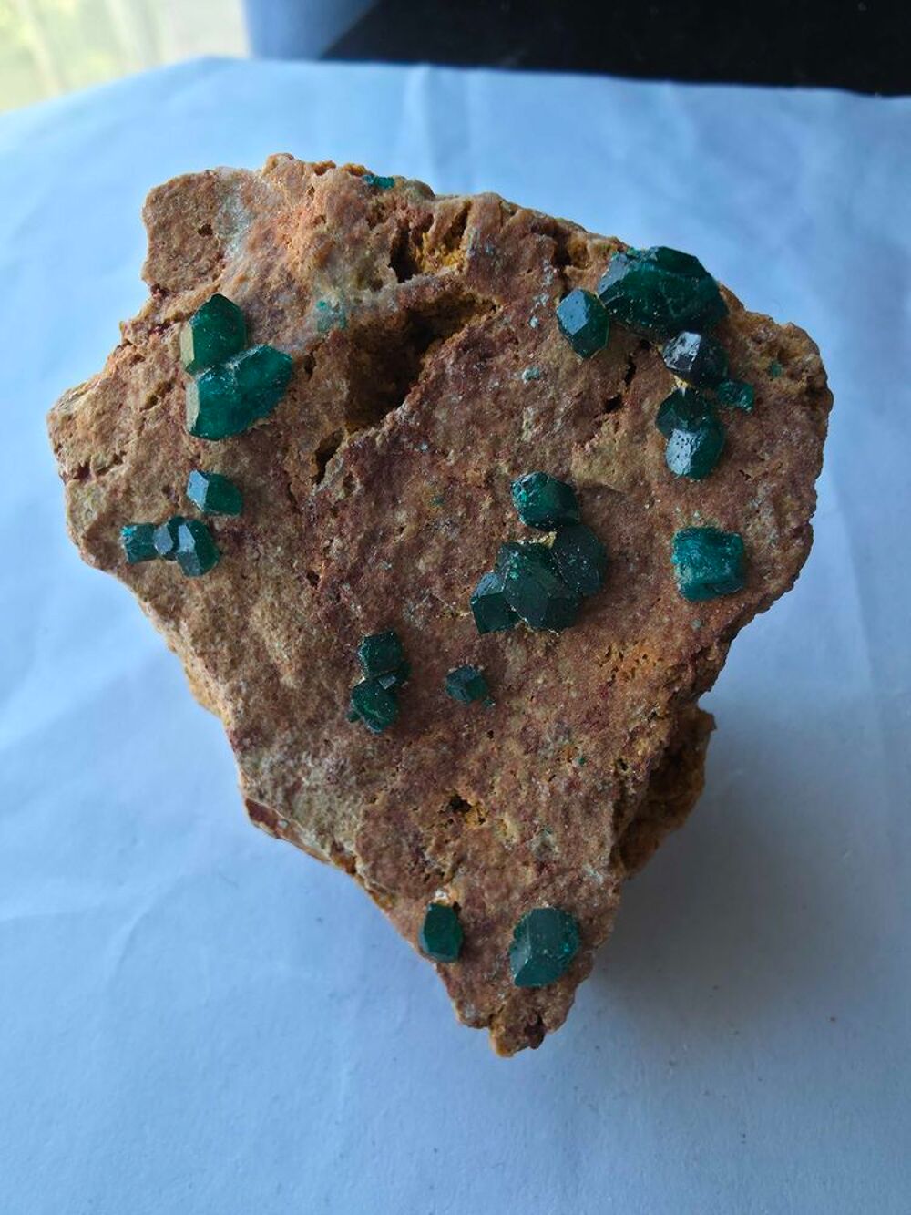 Min&eacute;ral Rare : Dioptase brute sur gangue du Katanga RDC-79g 
