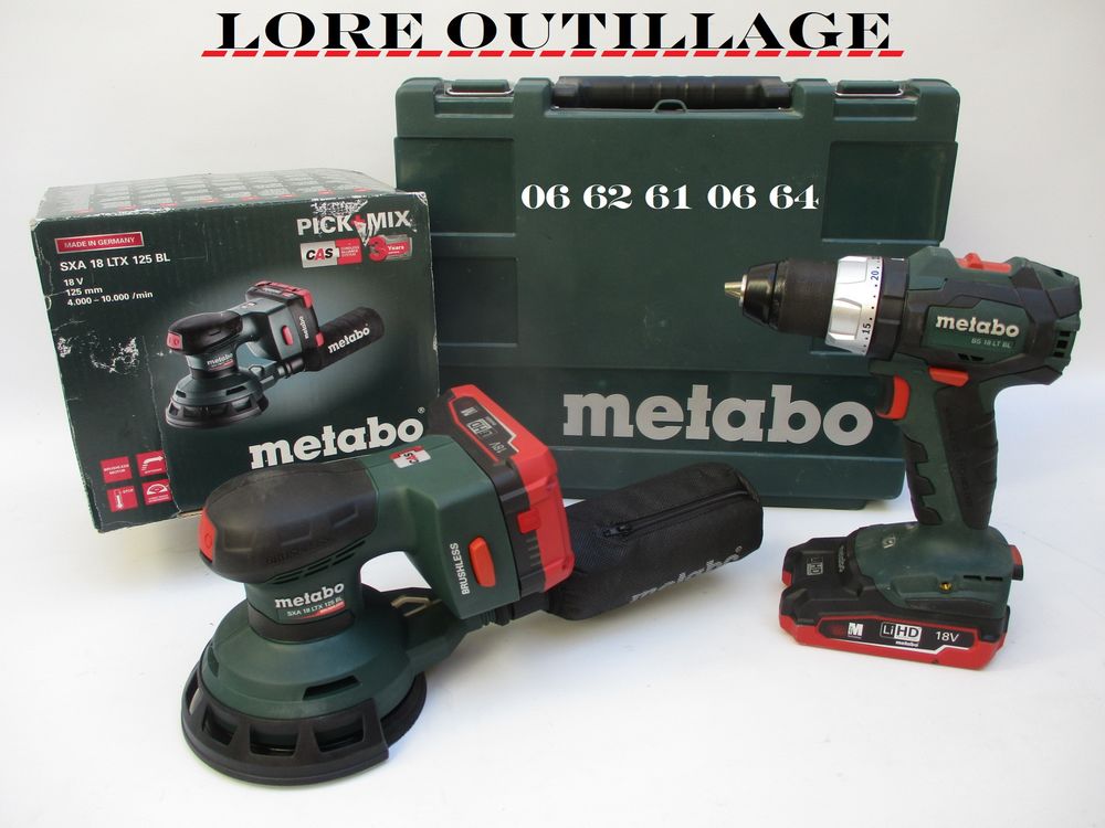 METABO ponceuse + visseuse 18v NEUF Bricolage