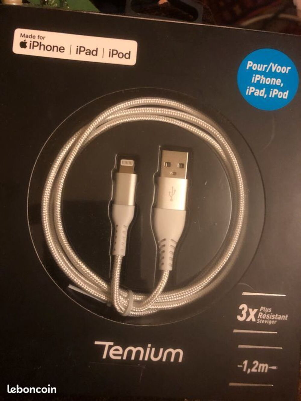 Chargeurs iPhone iPad iPod Téléphones et tablettes
