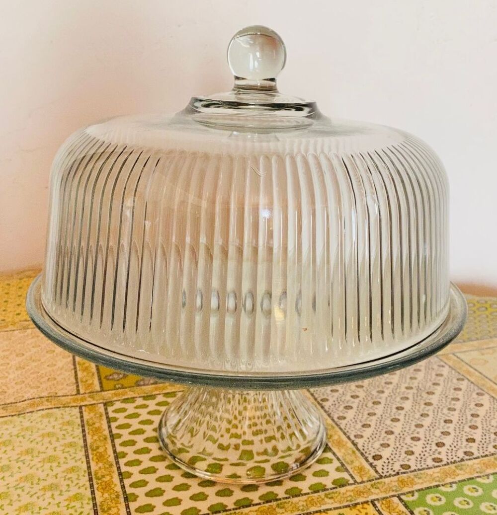 Cloche &agrave; gateaux en verre epais Anchor modele Monaco Décoration