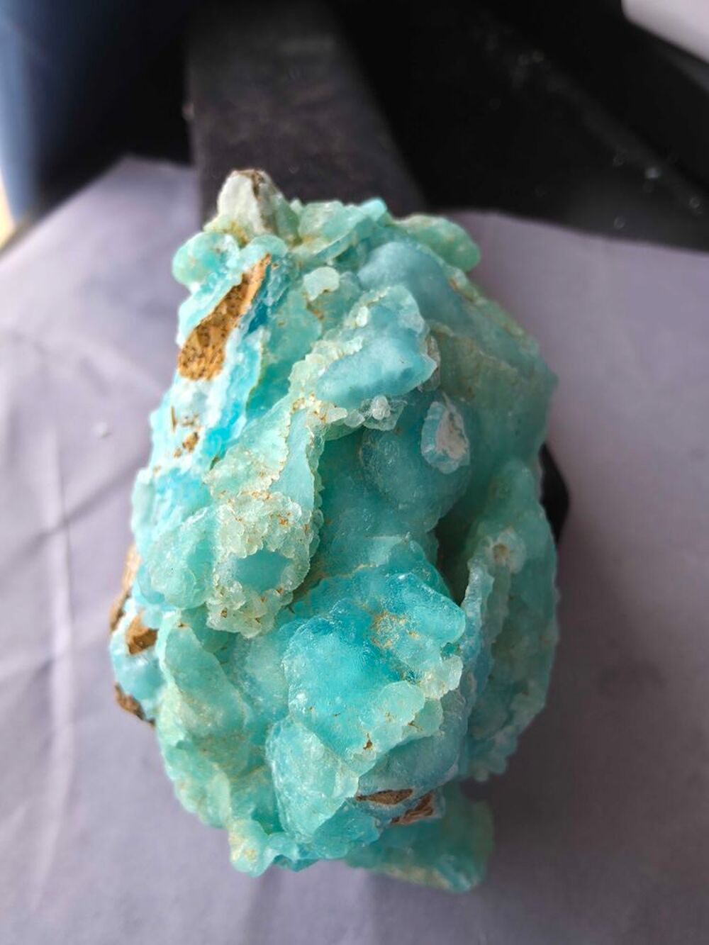 Pierre Naturelle H&eacute;mimorphite Turquoise du Congo-176g 
