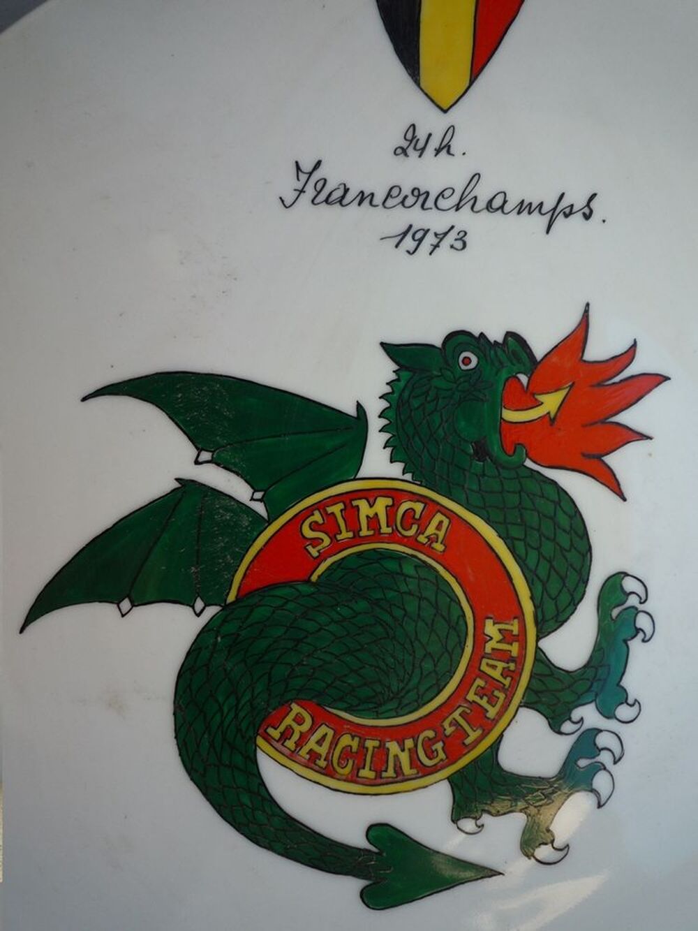 SIMCA RACING TEAM - Assiette d&eacute;cor&eacute;e 