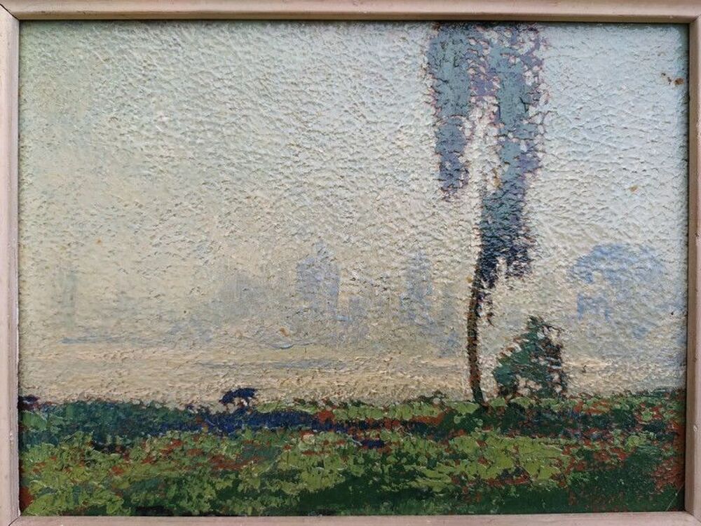 Tableaux Pendants Paysages Campagne Sign&eacute; Ben.. 