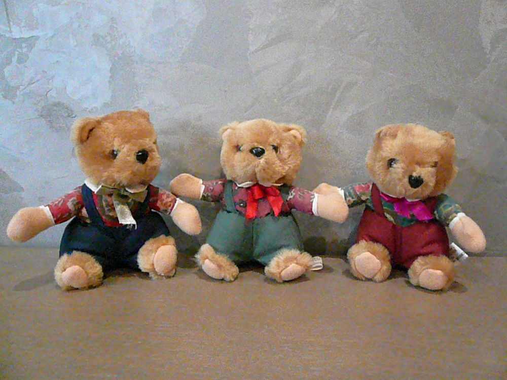 Lot de 3 nounours en tissu Jeux / jouets