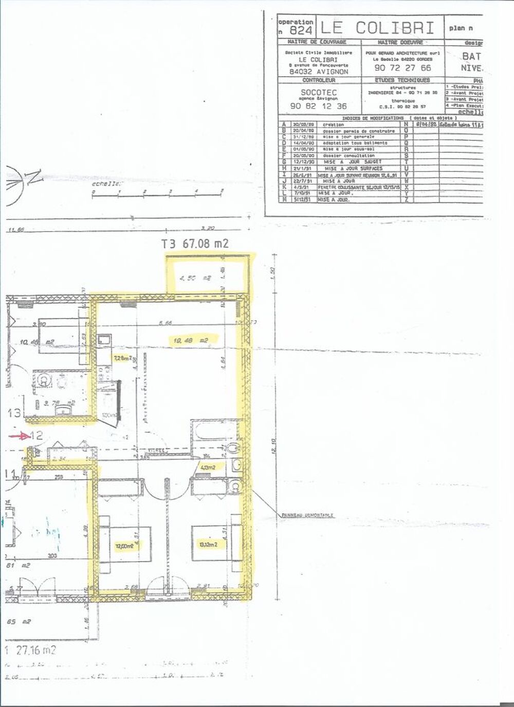 Location Appartement T3 centre ville Cavaillon