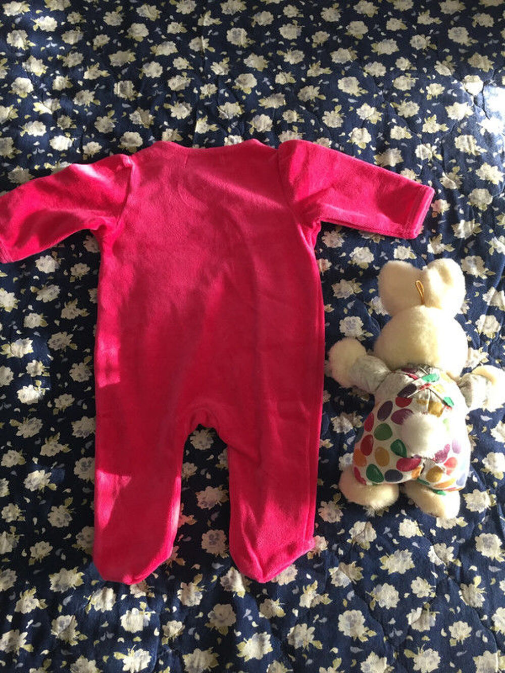 Adorable pyjama dort-bien en velours Neuf + Cadeau Puériculture