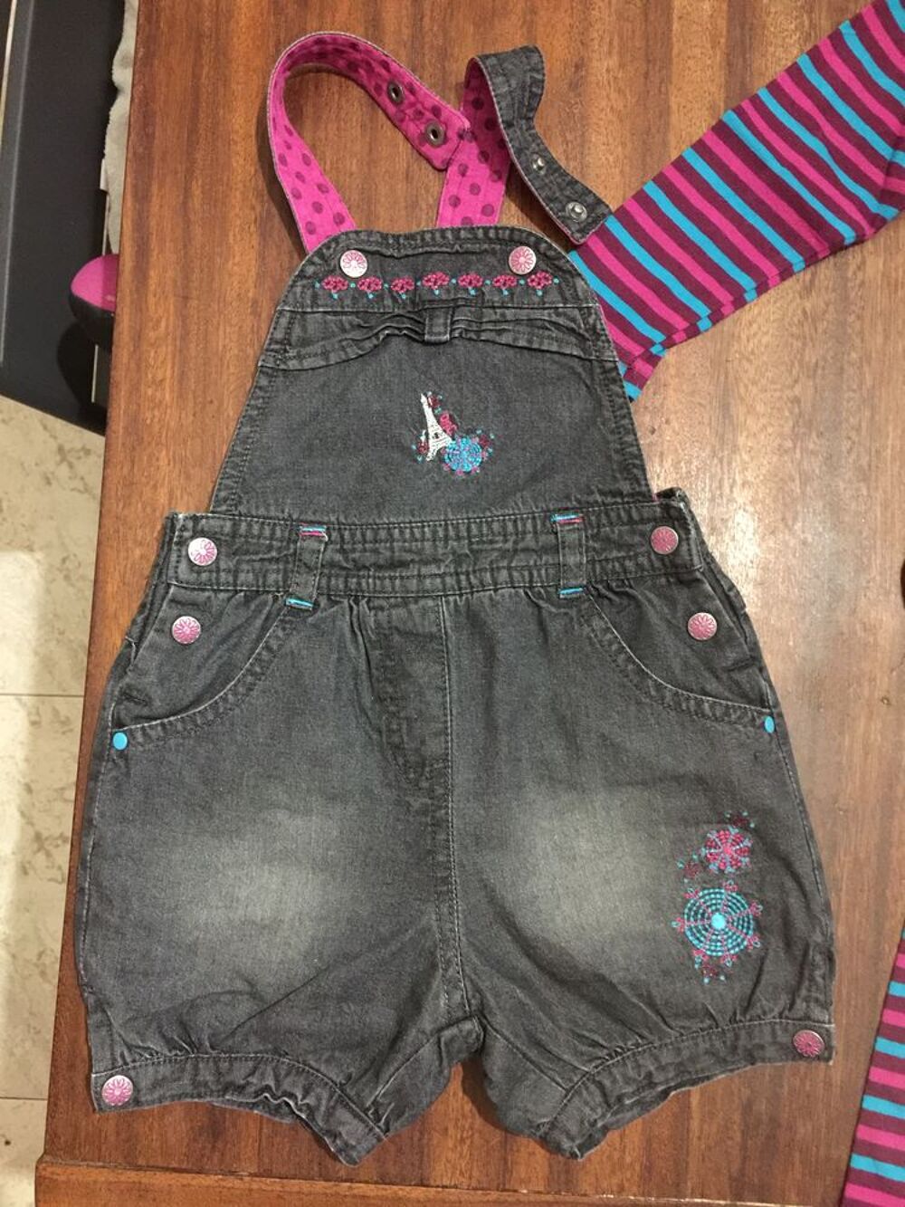 Ensemble enfant fille salopette / leggins / tee shirt Vêtements enfants