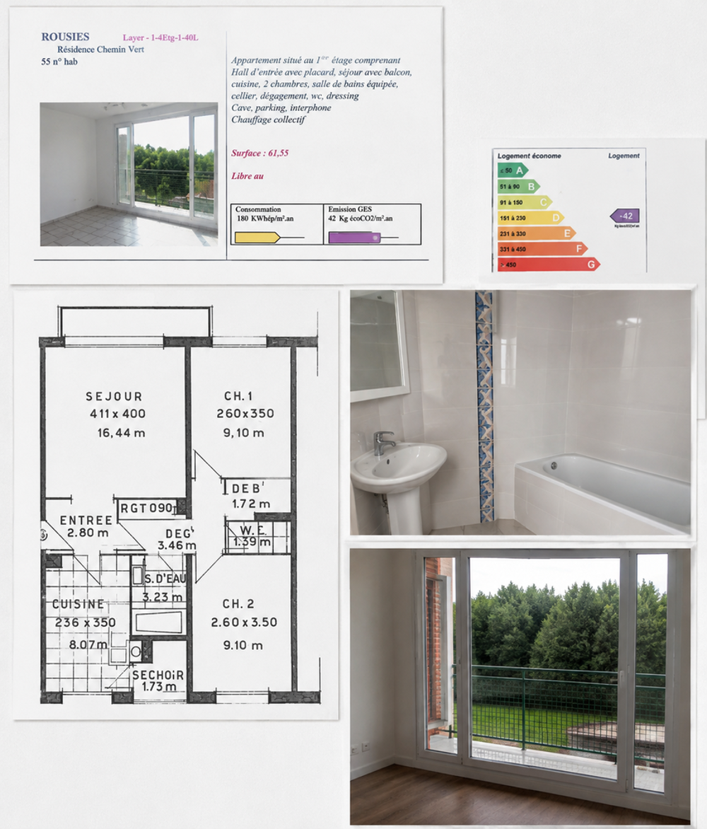 Appartement 3 pièces 55 m² · à Rousies · 55 m² · 65 000 €