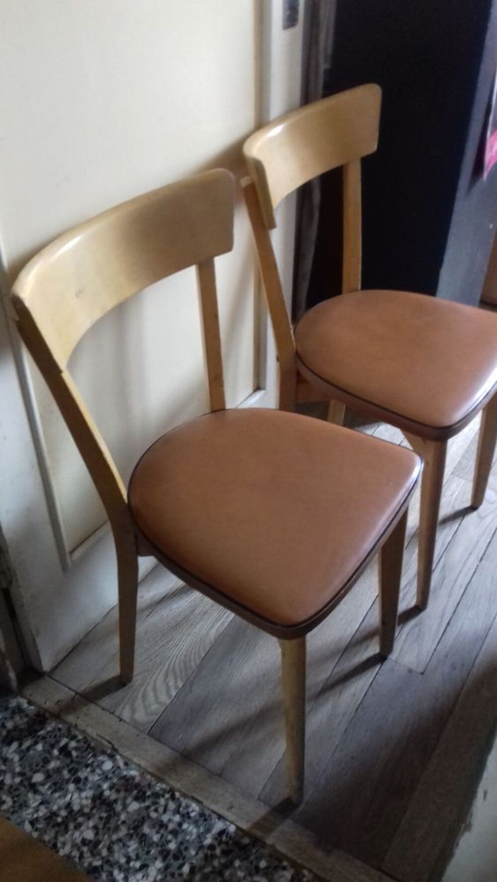 Lot 2 Chaises Bistrot Vintage 70 Meubles