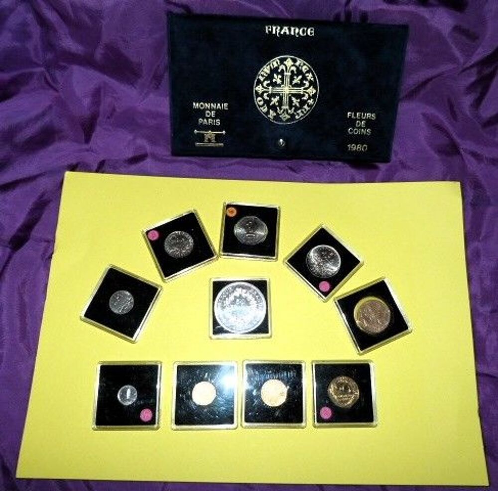 Coffret 1980 Monnaies de Paris- tirage FDC avec la 50Francs 