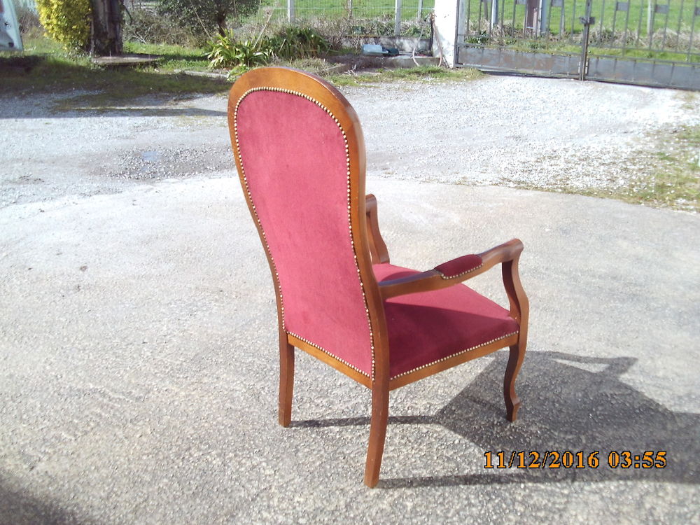 FAUTEUIL VOLTAIRE rouge / grenat Meubles