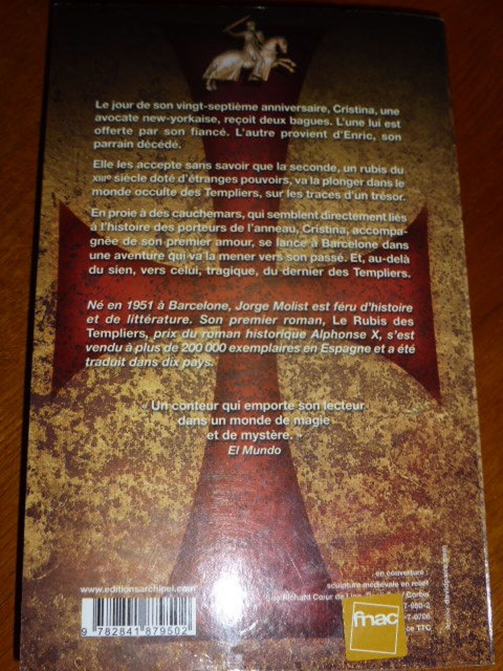 Le rubis des templiers Jorge Molist Livres et BD