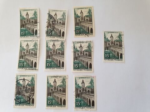 Timbre France  1957 Le Quesnoy (Nord)  15 F  lot 0..50 euro 0 Marseille 9 (13)