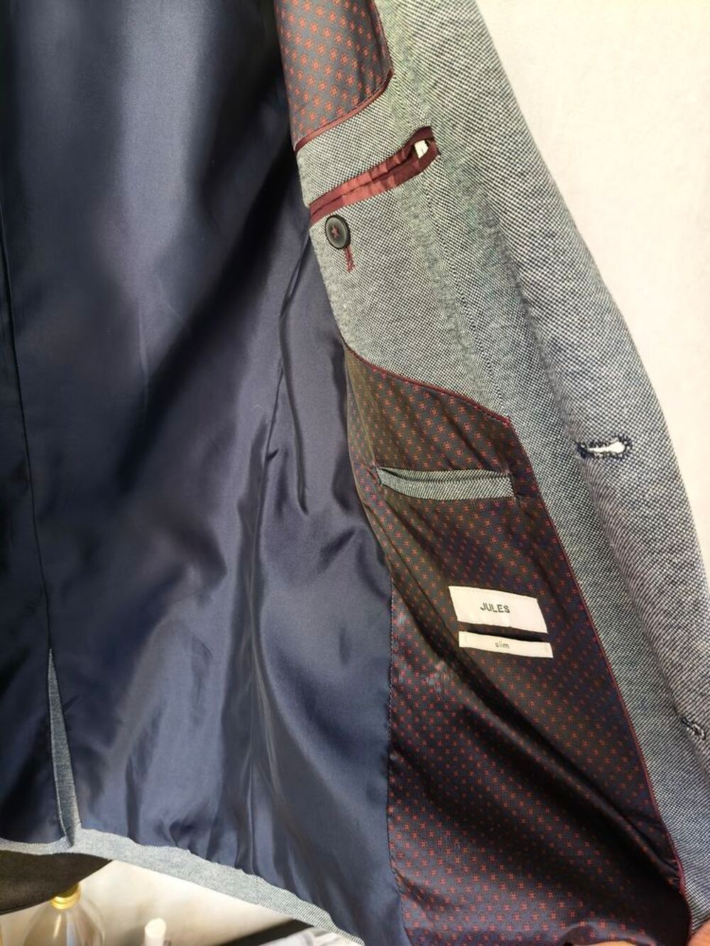 Veste de ville bleu chin&eacute; t LSlim de chez Jules Vêtements