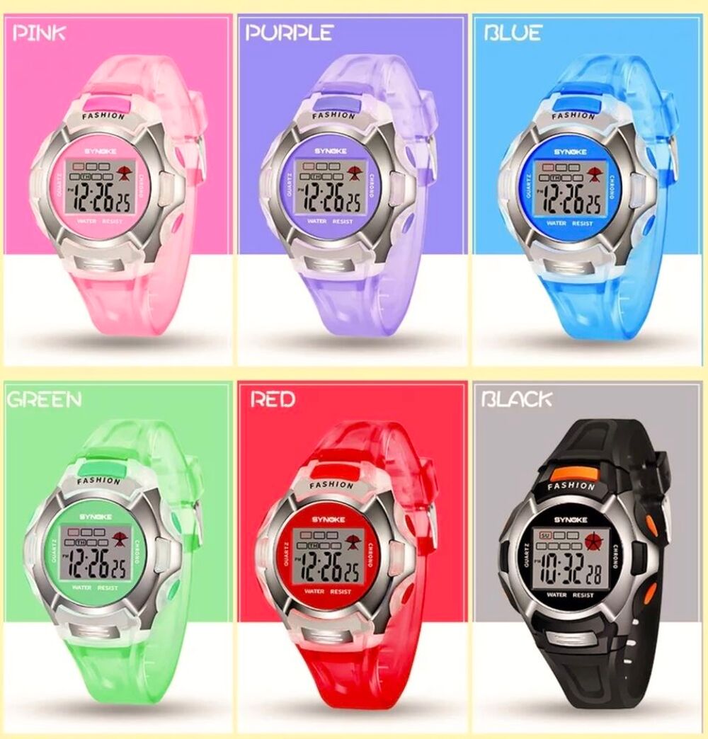 NEUF. MONTRE pour enfant. Alarme, date, Led. Bijoux et montres