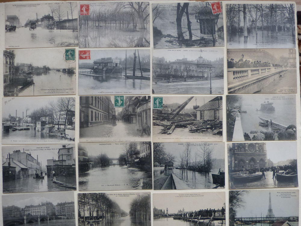 lot de32 cpa theme innondation de 1910 