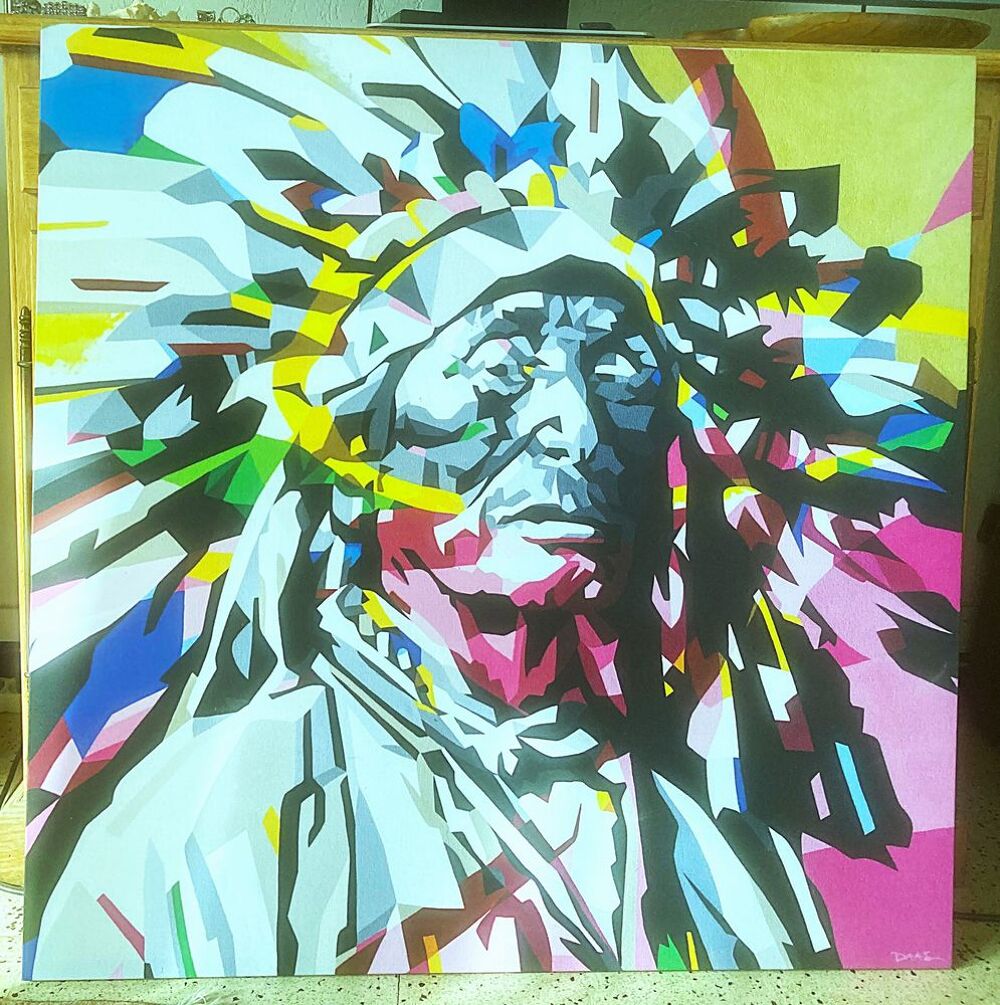 Tableau "The Chief" sign&eacute; DAAS Décoration