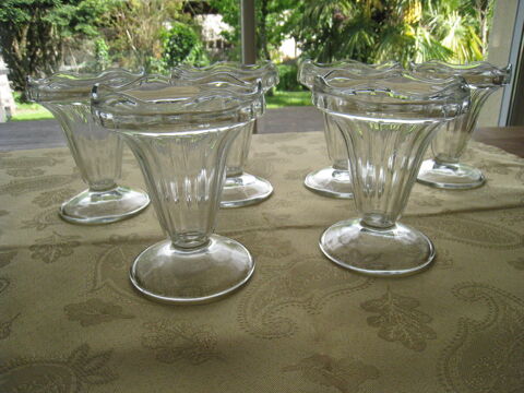 6 coupes à glace en verre 12 Vinay (38)