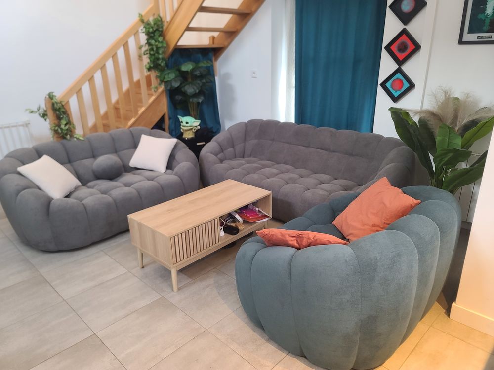 Lot de 3 Canap&eacute;s style Bubble Meubles