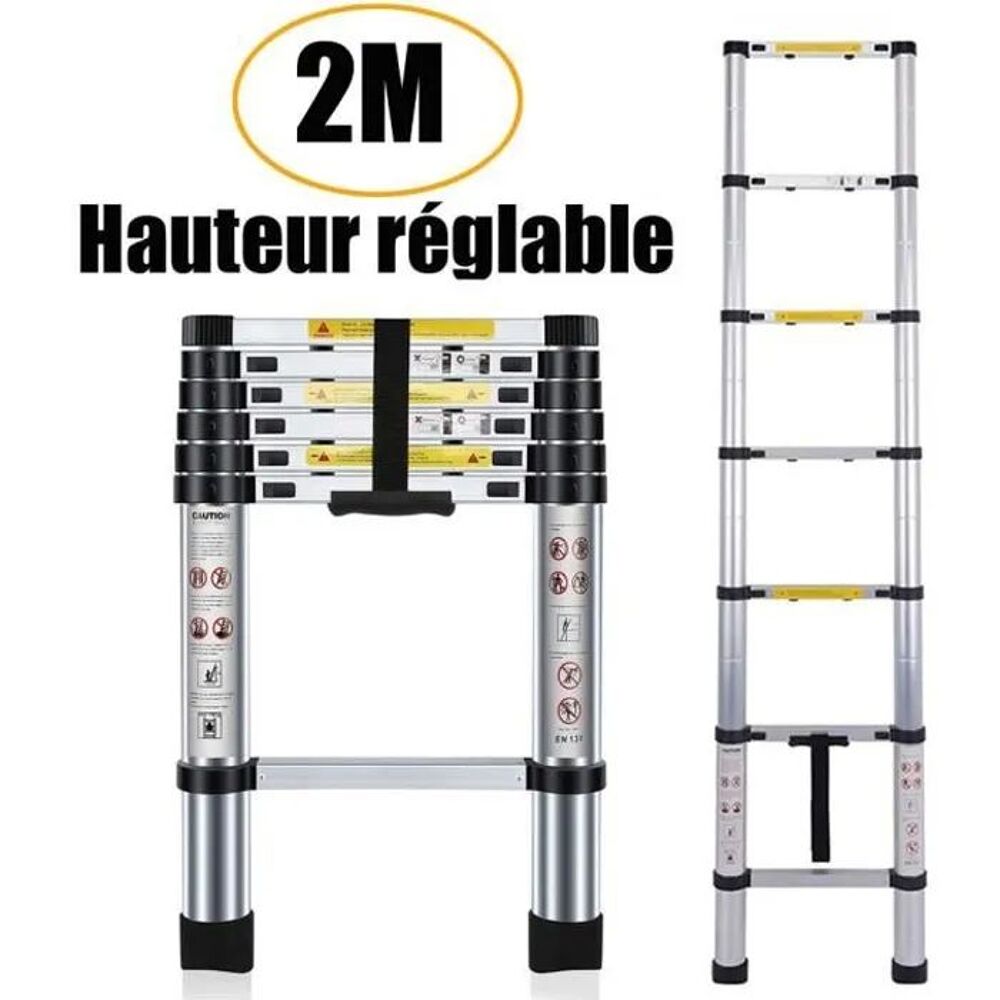 &Eacute;chelle T&eacute;lescopique Portable 2M en aluminium Neuve Bricolage