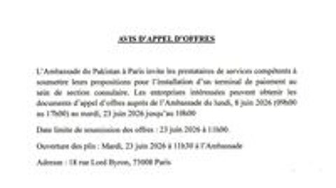   Appel d'offres 
