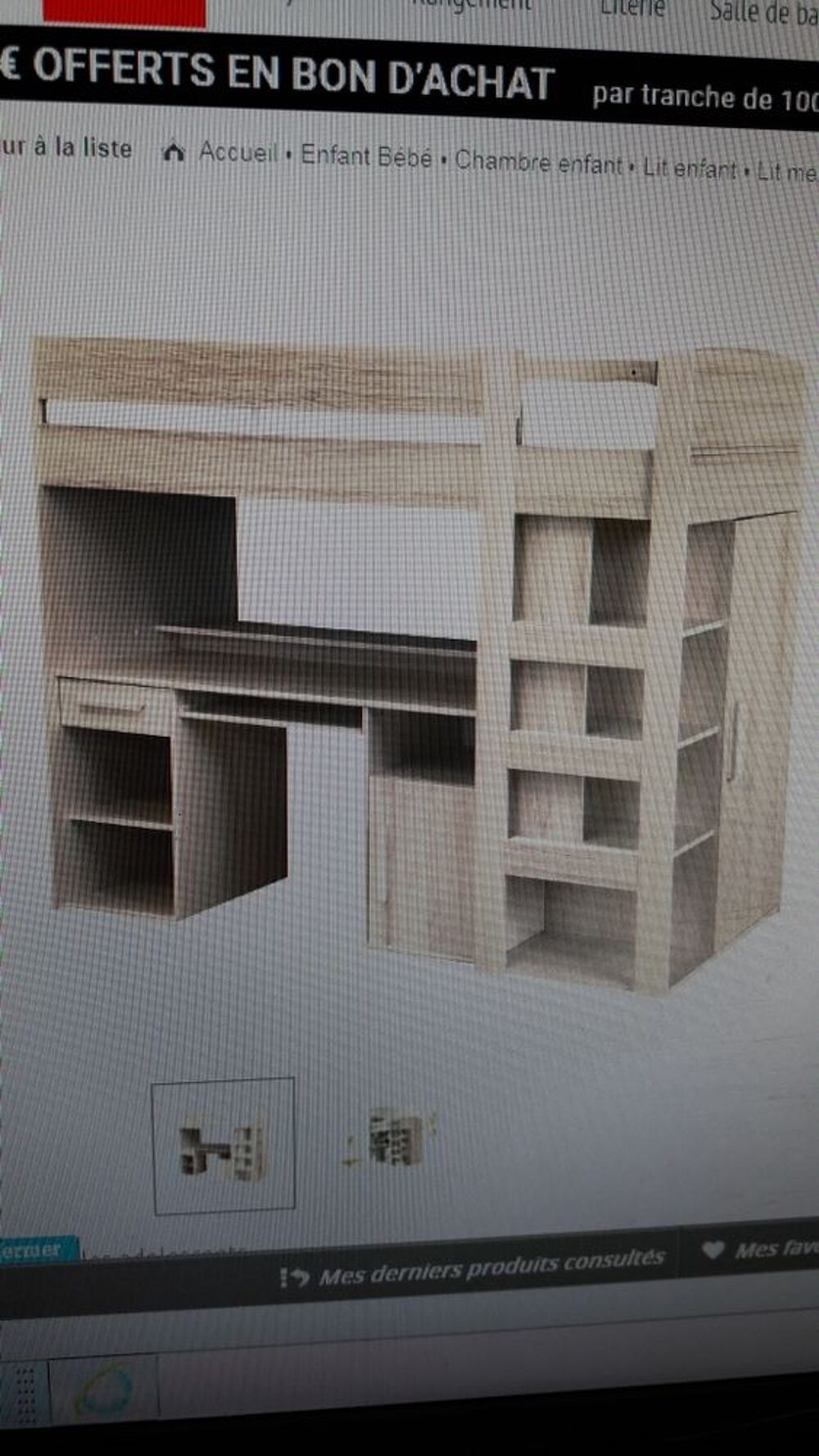 vend lit mezzanine Mobilier enfants