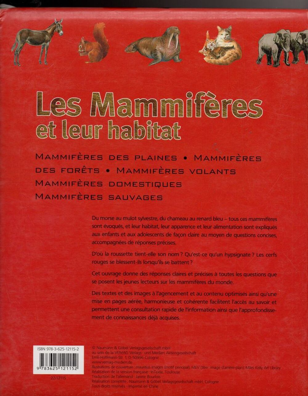 Tout savoir sur les mammif&egrave;res et leur habitat Livres et BD