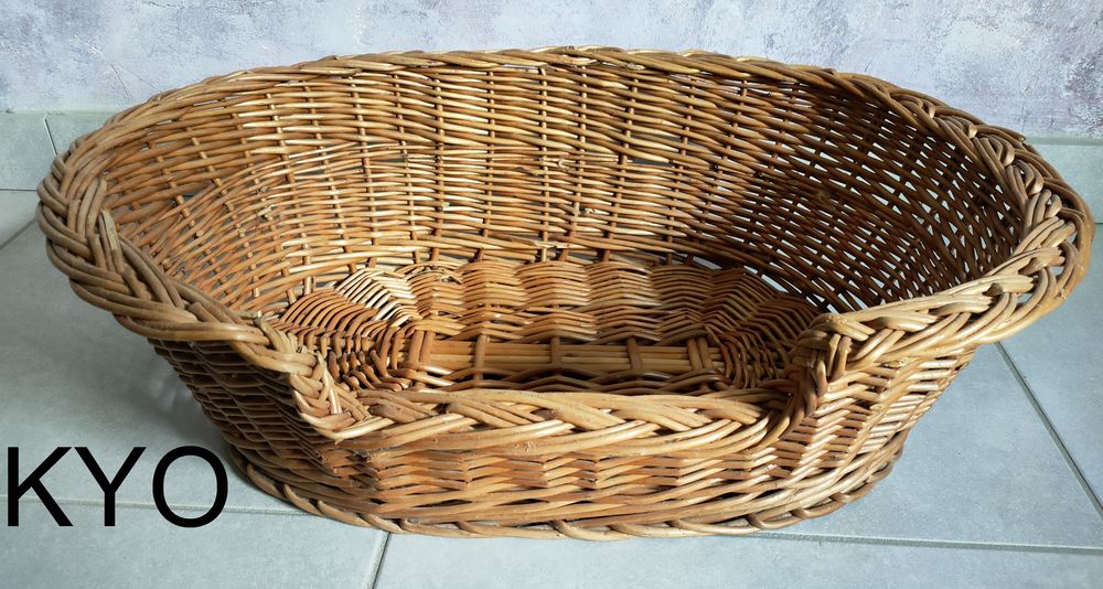   Panier ovale osier animal domestique compagnie (chien, chat) 