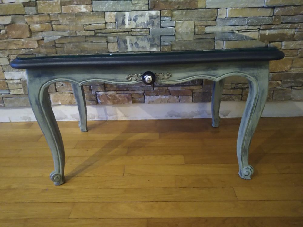table basse ancienne ou bout de canap&eacute; relook&eacute;e Meubles