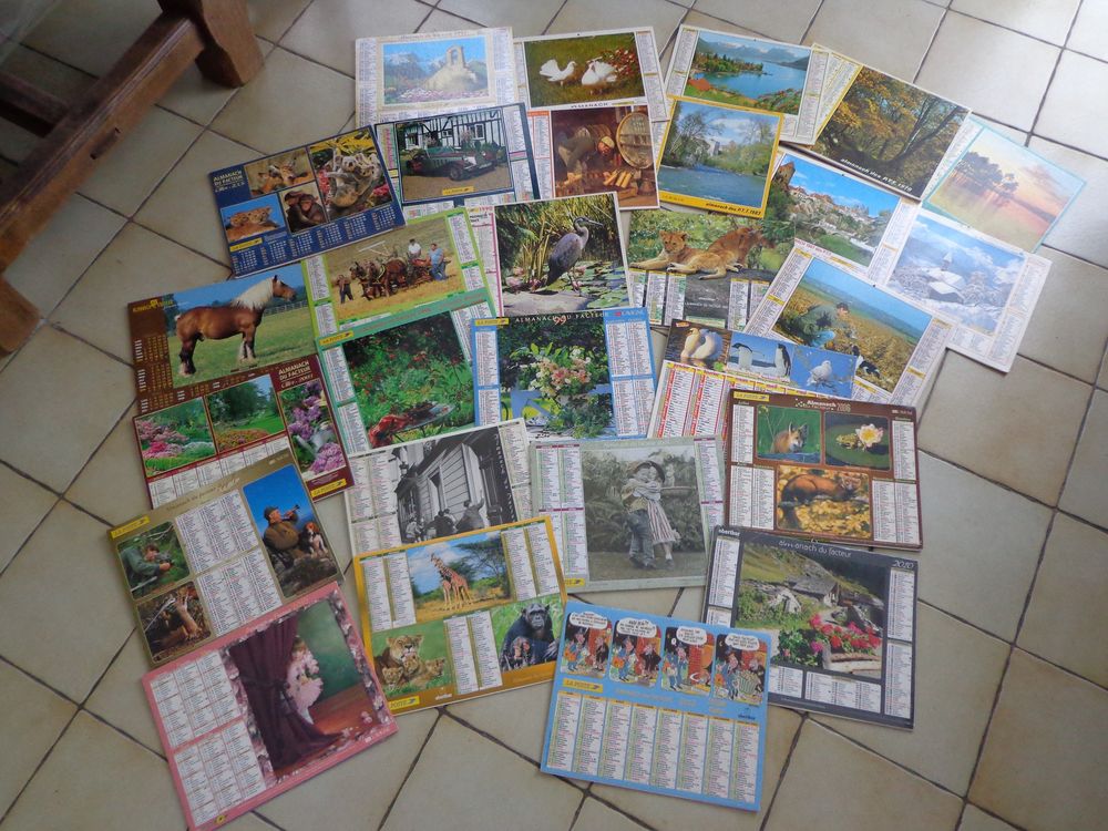 CALENDRIERS 1968 &agrave; 2025 
