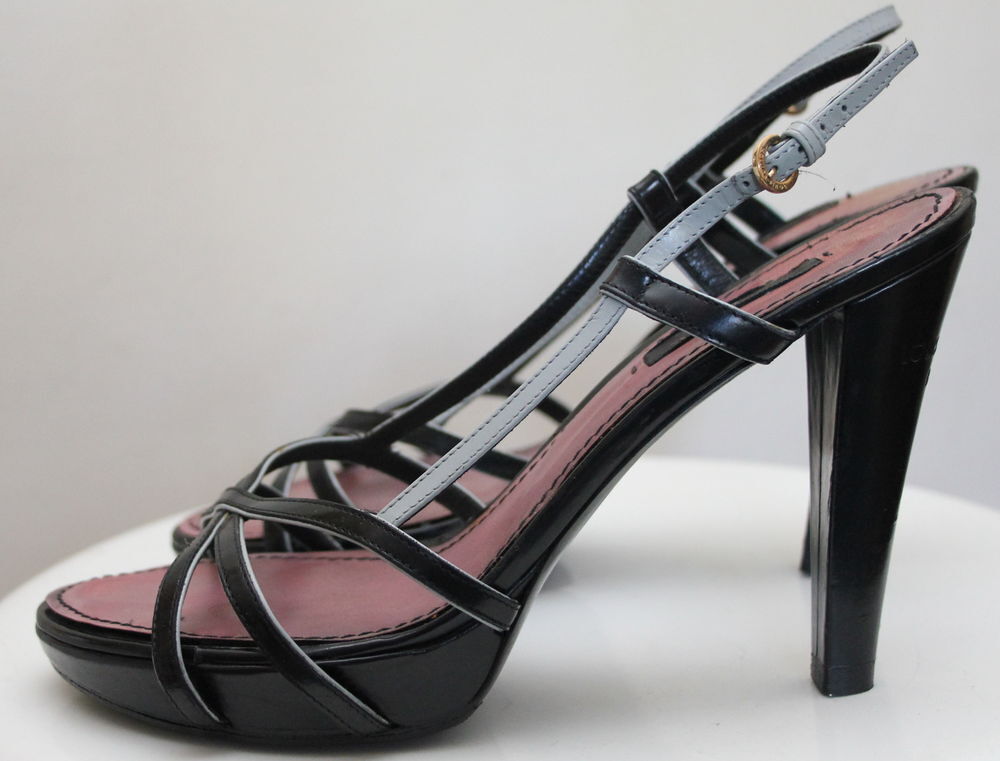 Sandales &agrave; talon LOUIS VUITTON T.38 Maroquinerie