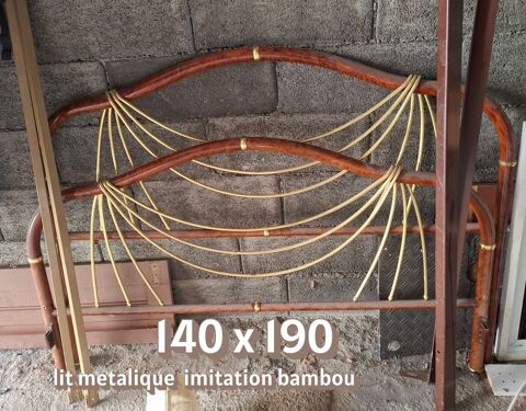lit metalique  imitation bambou 0 Hches (65)