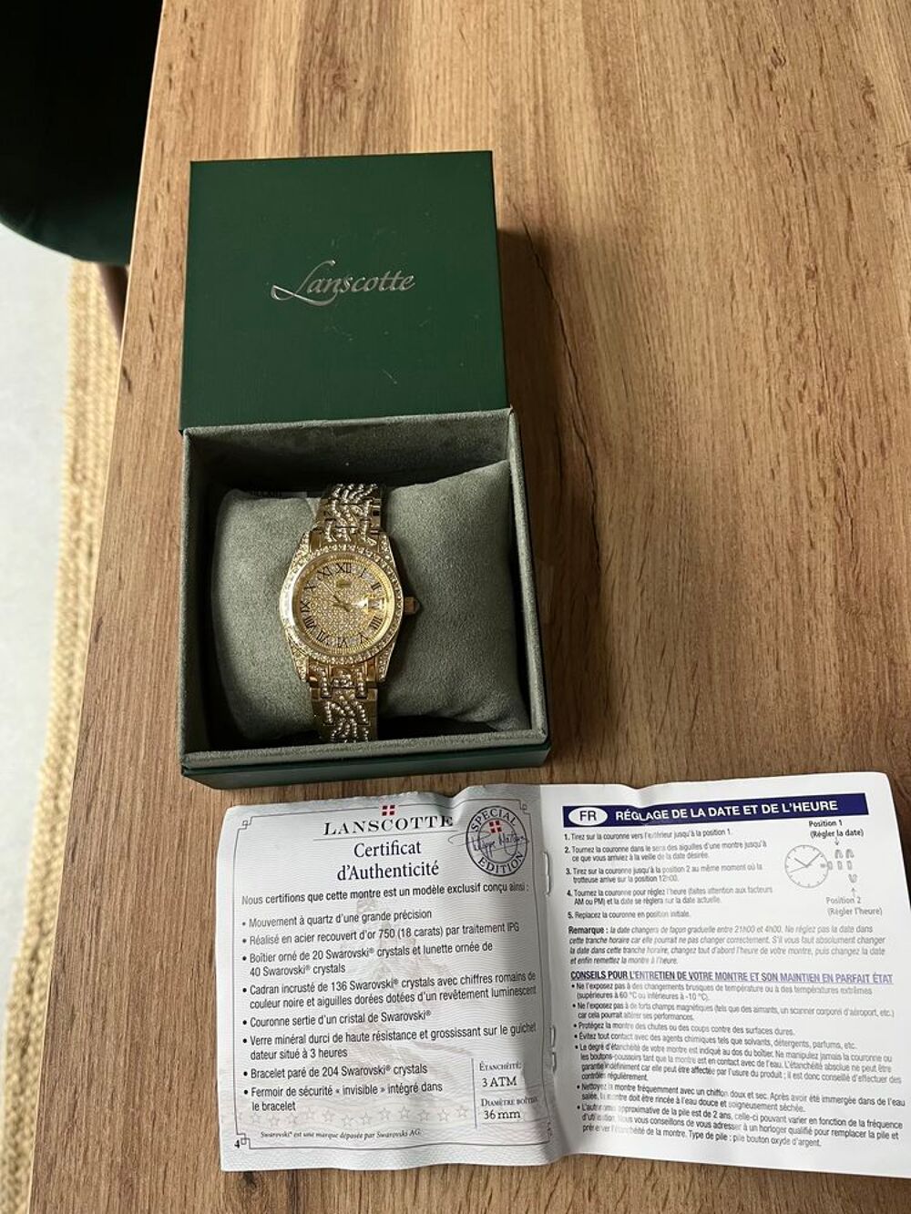 Montre LANSCOTTE OR 18 CARATS Bijoux et montres