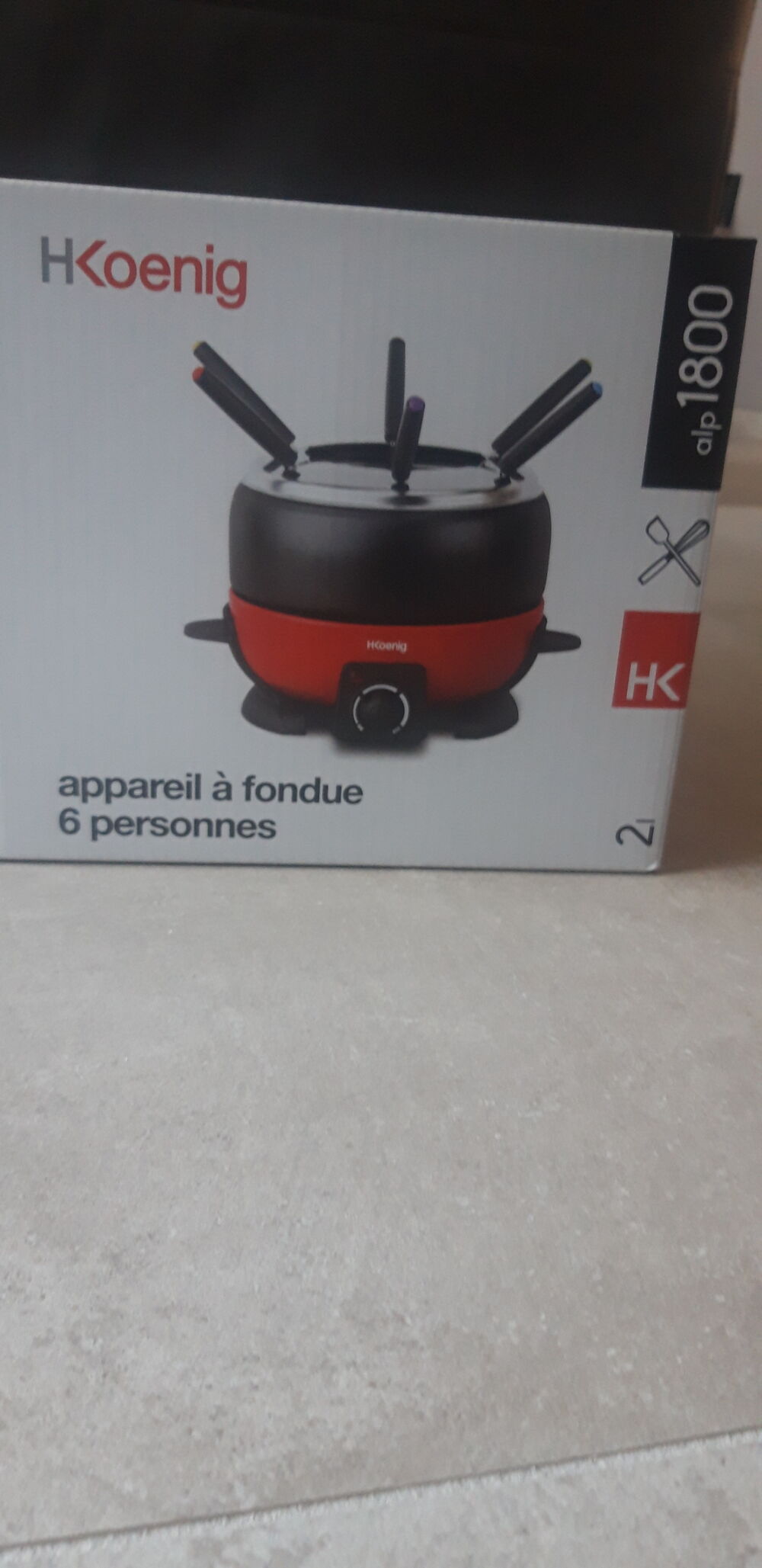 Appareil &agrave; Fondue &eacute;lectrique 6 personnes - H.Koenig - 800 W Electroménager