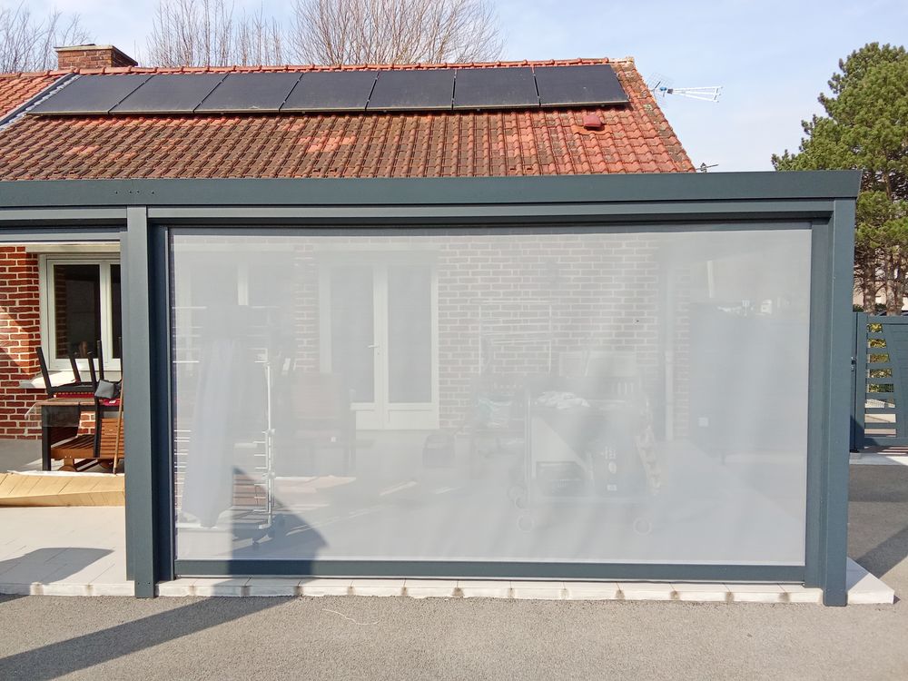 rideau ombrage pour pergola ou v&eacute;randa. Bricolage