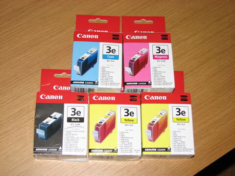 5 cartouches d'encre neuves CANON pour imprimante 20 Paris 17 (75)