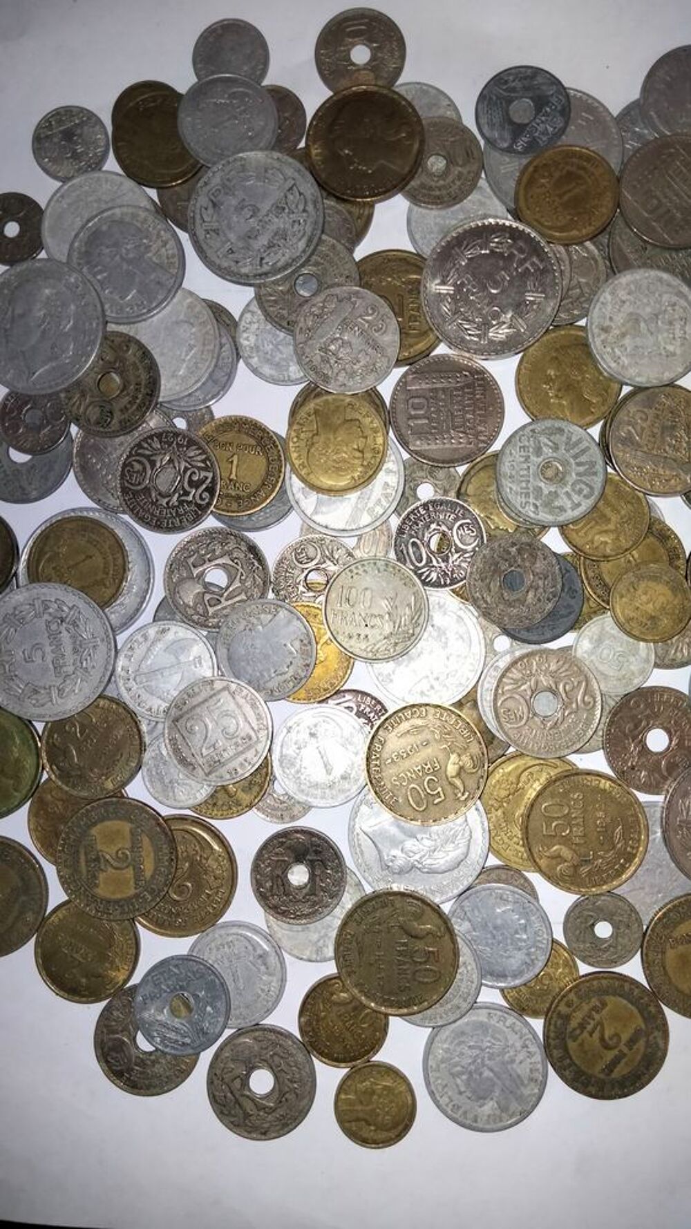 Lot de 184 pi&egrave;ces de monnaie fran&ccedil;aises tous diff&eacute;rentes 