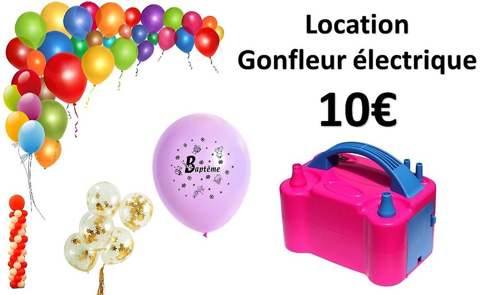 Location gonfleur electrique ballon