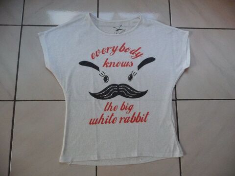 Tee-shirt ivoire Rabbit taille 38 CACHE-CACHE 10 Celles-sur-Belle (79)