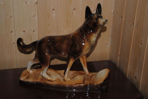 Chien c�ramique Barbotine vintage 50 Cl�gu�rec (56)