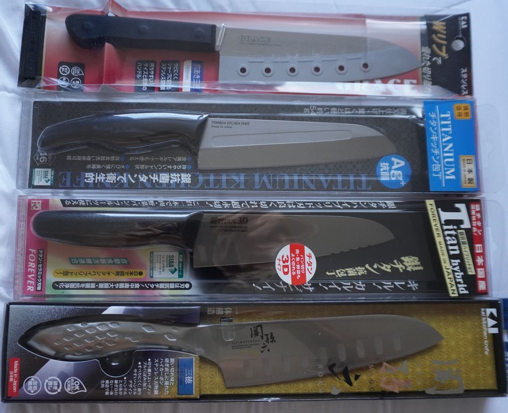 Couteaux japonais stainless steel et titane santoku neufs Cuisine