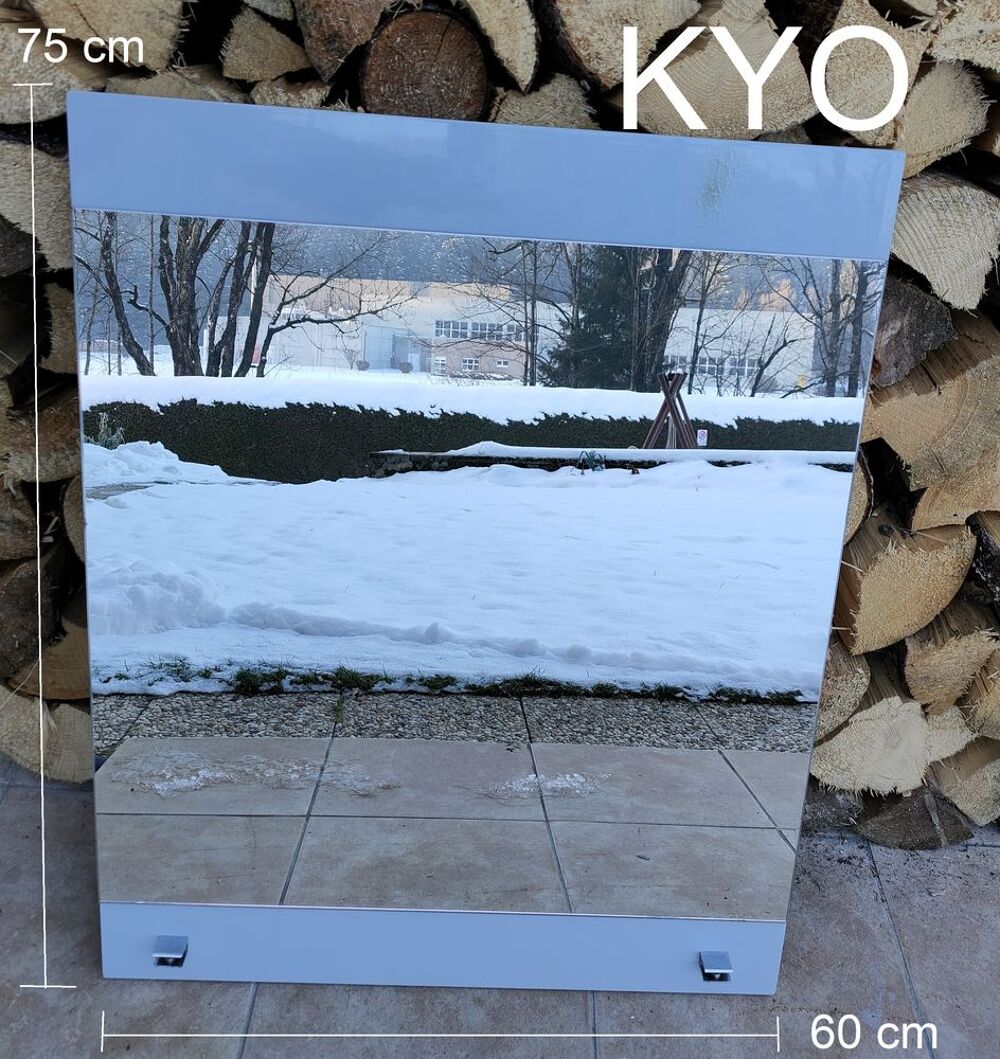 Miroir rectangulaire 60 x 75 cm avec fixations murales Décoration
