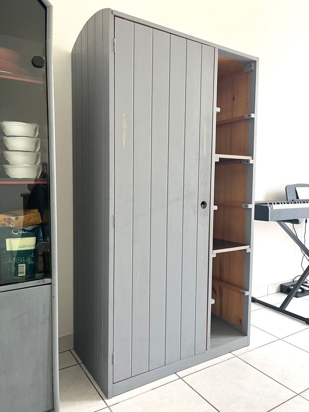 Meuble rangement gris en bois Meubles