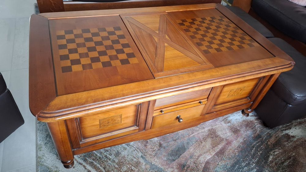 Table basse de salon bar en merisier Meubles